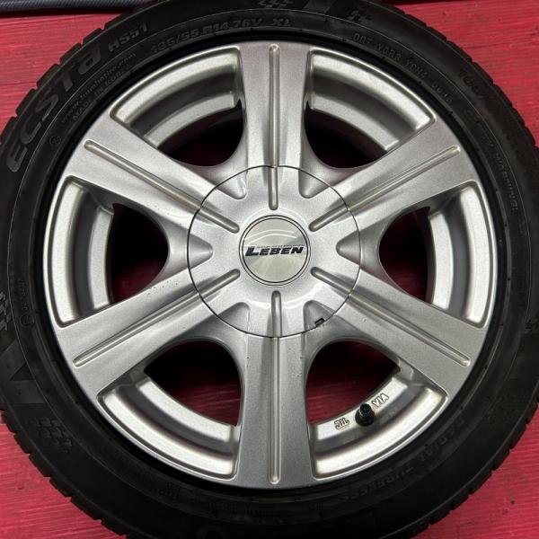 アルミホイール4本165/55R14 エクスタ タイヤホイール4本 165/55R14 14×4.5J ET43 100-4H クムホ