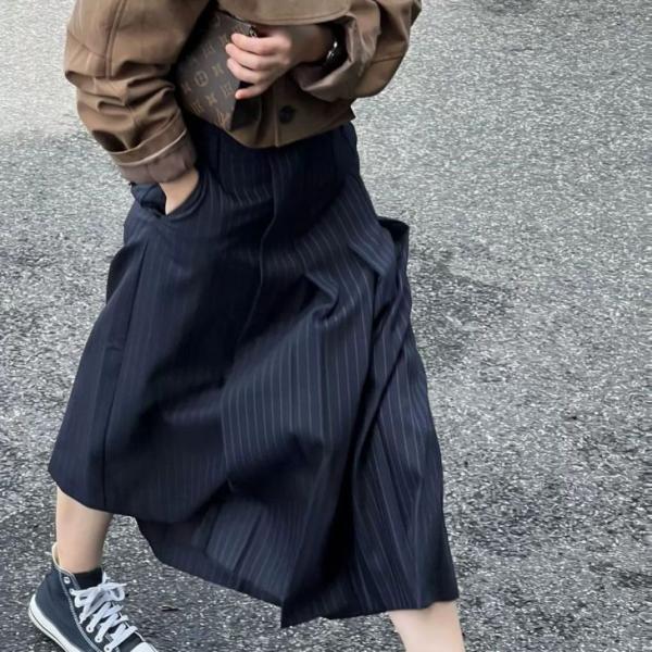 プロフ必読☆プリーツプリーズ☆巻きスカート風ロングスカート プロフ必読☆プリーツプリーズ☆イッセイミヤケ☆ロングスカート