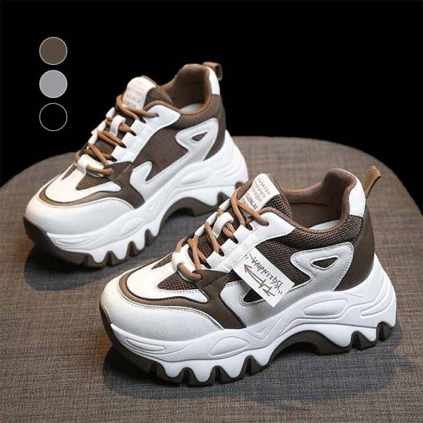 ツートーン レースアップ フロント スポーツ シューズ