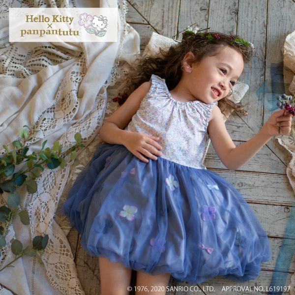 110 130 Panpantutu パンパンチュチュ ハローキティ お花とリボンのバルーンワンピ プロヴァンスフラワー l Sugardays 通販 Yahoo ショッピング