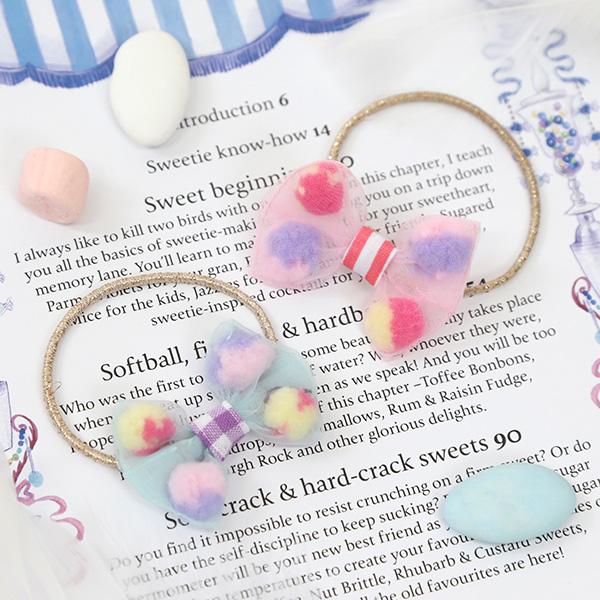 Panpantutu パンパンチュチュ ふわもこリボンヘアゴム 2コセット ミント ピンク Sugardays 通販 Yahoo ショッピング