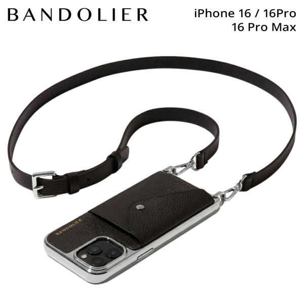 バンドリヤー BANDOLIER スマホショルダー iPhone16 16Pro 16Pro Max スマホケース アイフォン ヘイリー クローム メンズ レディース 12HAI1001