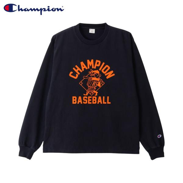 Champion チャンピオン Tシャツ 長袖 ロンT カットソー メンズ ロゴ LONG SLEEVE T-SHIRT ブラック オフホワイト ネイビー C3-C408