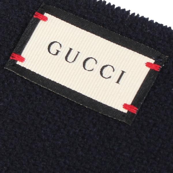 Gucci グッチ マフラー ストール メンズ レディース カシミア 10 10 ウェブストライプ マフラー Sc レディース Strong Bee Scarf ダーク ブルー g487 10 10 新入荷 Gc g487 シュガーオンラインショップ