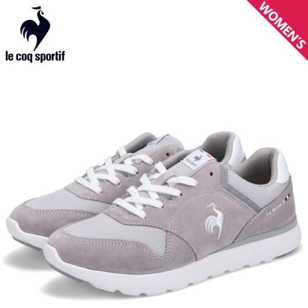 ルコック le coq sportif スポルティフ スニーカー ラ セーヌ 2 ワイド レディース 軽量 スエード LA SEINE II WIDE グレー QL3VJC04GW