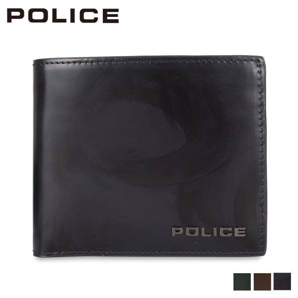 ポリス POLICE 二つ折り財布 メンズ 本革 SPAZZOLA WALLET ダーク ネイビー ブラウン グリーン PA-70501 POLICE（ポリス） 二つ折り財布 メンズ SPAZZOLA 本革 ネイビー WALLET