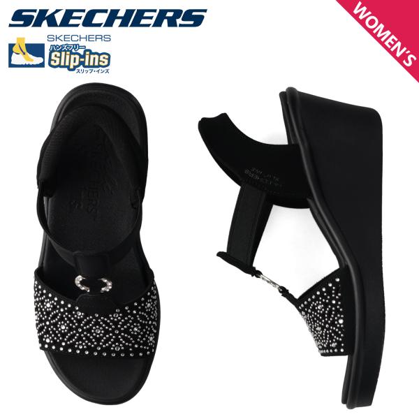 スケッチャーズ スリップインズ：ランブル オン - ダンシング アウェイサンダル sugaronlineshop_skc-119619-blk