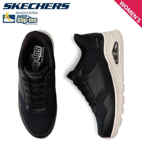 スケッチャーズ SKECHERS スリップインズ ウノ バンクシア スニーカー レディース SLIP-INS UNO-BANKSIA ブラック 黒 177117W SKECHERS（スケッチャーズ） スリップインズ ウノ バンクシア