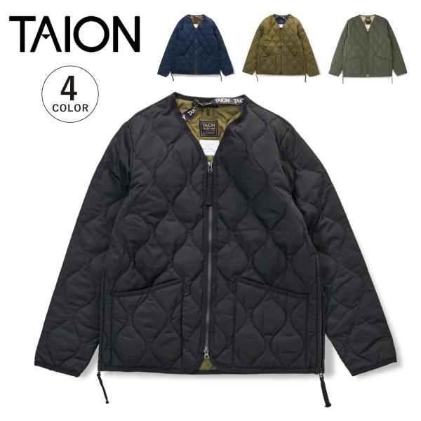 TAION（タイオン） ダウン ジャケット アウター ミリタリー Vネック
