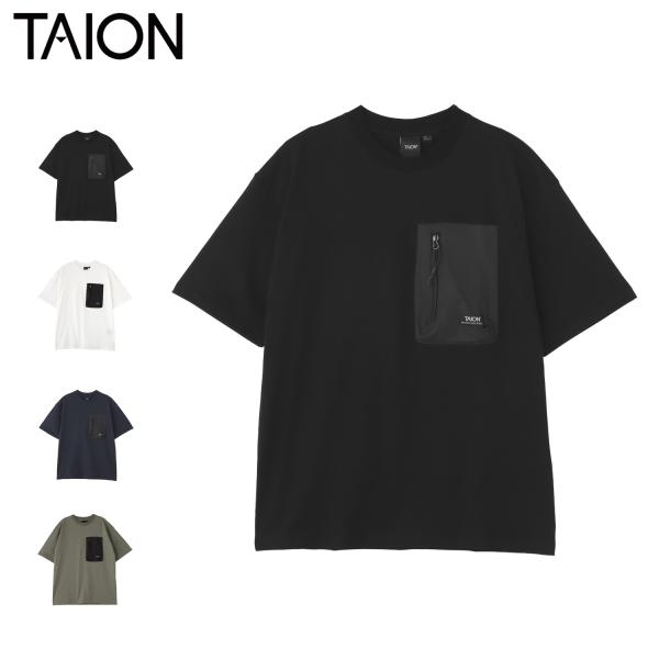 タイオン TAION Tシャツ 半袖 ノンダウン マウンテン クルーネックポケット NON DOWN MOUNTAIN CREW NECK POCKET TEE TAION-TS01MT-PK01