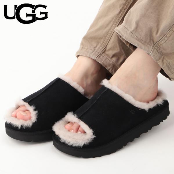 アグ UGG スライドサンダル グリーンポート レディース GREENPORT SLIDE ブラック 黒 1167610