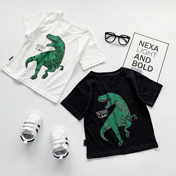 メール便対象商品 男の子 Tシャツ 恐竜 ダイナソー プリントtシャツ かっこいい 光沢 白 黒 ホワイト ブラック 綿 夏 韓国子供服 Qs158 S Lab 通販 Yahoo ショッピング