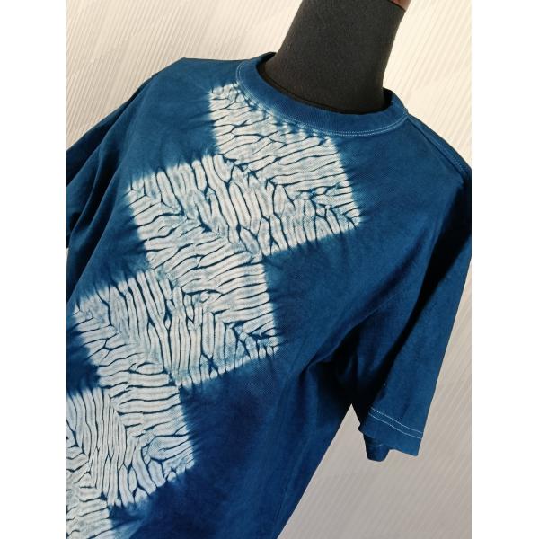 藍染 オーガニックコットン クールネック Ｔシャツ 半袖　男女兼用