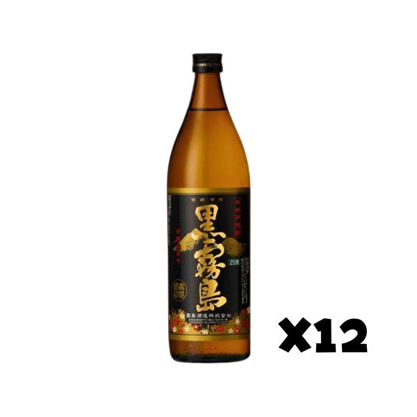黒霧島 芋焼酎 25度 900ml 12本 爆買 ケース販売 霧島酒造 宮崎県 本格芋焼酎 黒麹 家飲み 送料無料（一部地域除く）