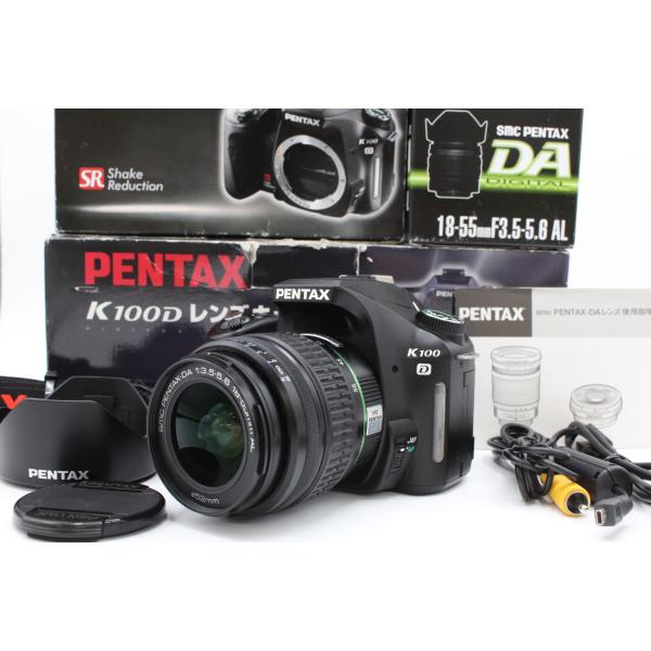 ＜＜化粧箱付き！！＞＞【美品】PENTAX ペンタックス デジタル一眼レフカメラ K100D レンズキット DA 18-55mmF3.5-5.6AL付き #LE20251041