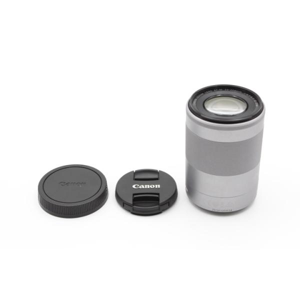 【良品】Canon キヤノン 望遠ズームレンズ EF-M55-200mm F4.5-6.3 IS STM(シルバー)#LE2027872