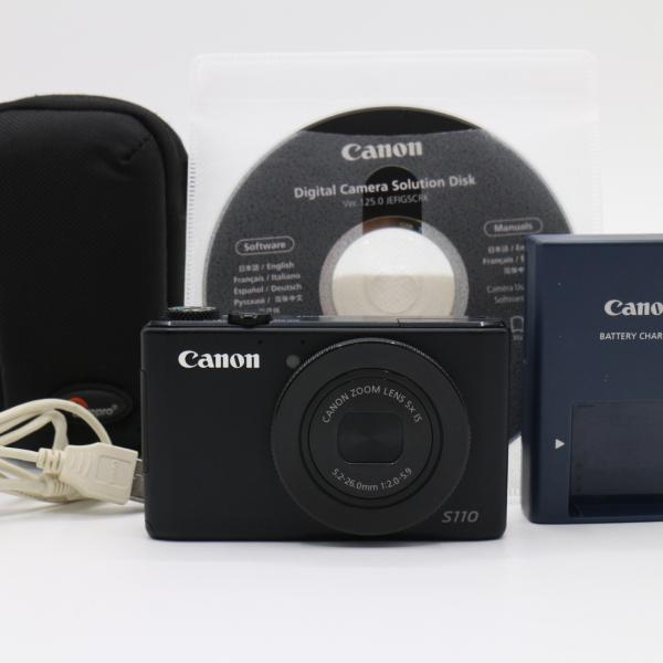＜＜Lowepro製ケース付き！！＞＞【良品】CANON キヤノン デジタルカメラ PowerShot S110 約1210万画素 ブラック PSS110(BK) #LE2029409