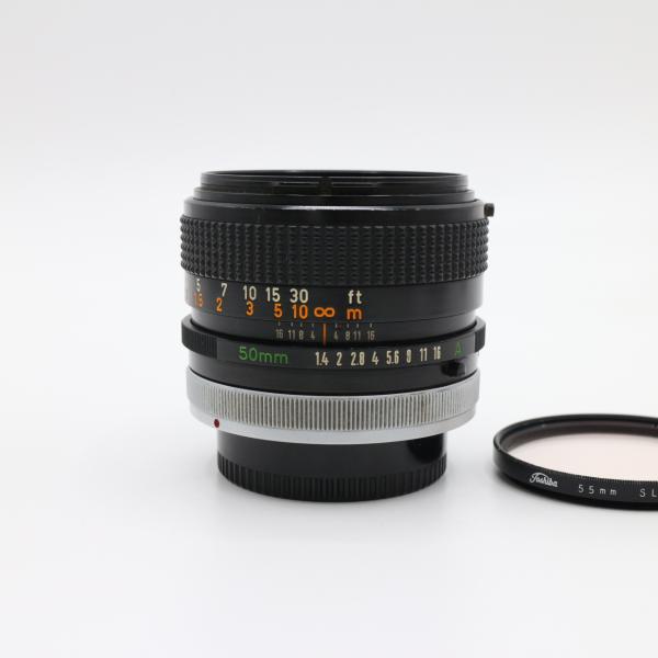 <<スカイライトフィルター付き！！>>【良品】CANON キヤノン FD 50mm F1.4 大口径 標準 単焦点レンズ #LE2029421