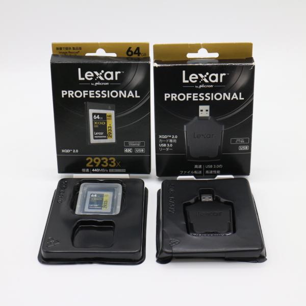 【良品】LEXAR レキサー PROFESSIONAL XQD 2.0 64GB 2933X リーダー セット #LE2029460