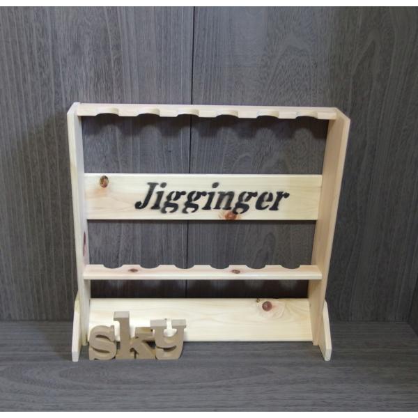 ロッドスタンド 6本 Jigginger ver. 国産ヒノキ製 木製 ロッドホルダー