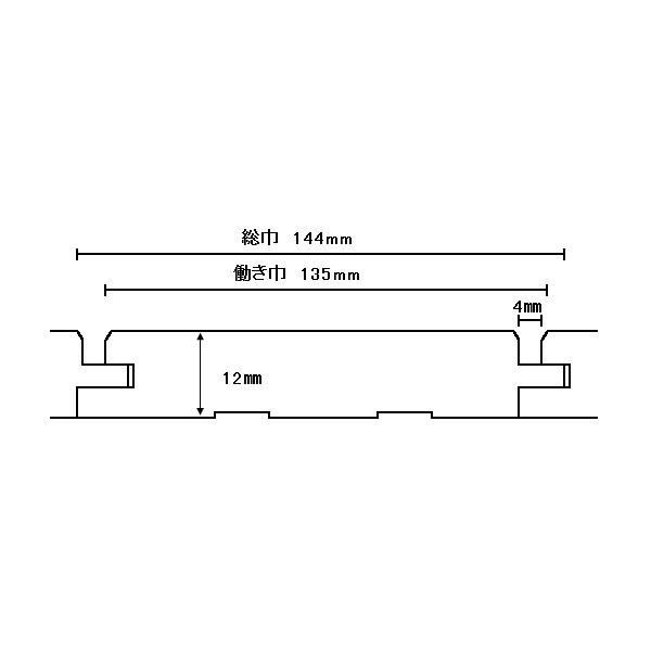 杉　羽目板　本実目透かし加工　節有り　12mm×135mm　カットサンプル　2枚入