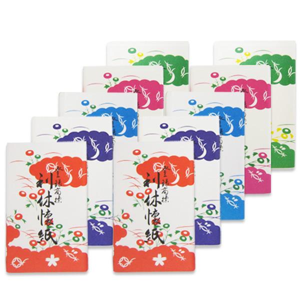 ギフト包装不可※色はお選びいただけませんので、予めご了承ください。※クロネコゆうパケット便　　１セットまで送料無料宅配便　　　　　　　　　　２セット以上（送料一覧表を参照ください）名称　　利休懐紙（女性用）10帖セットサイズ　横14.5×縦...