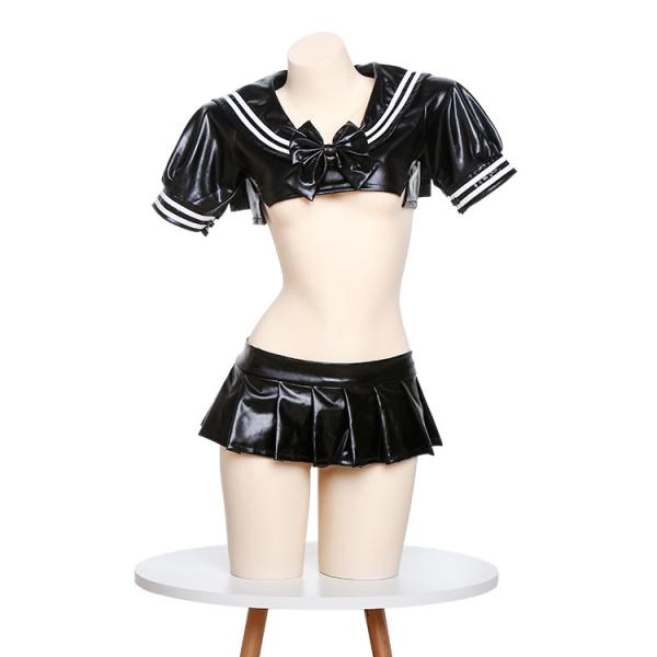 RQ◆光沢エナメル仕様☆コスチューム２点set/コスプレ撮影衣装M RQ◇光沢エナメル仕様☆セパレートコスチュームset/コスプレ撮影衣装M