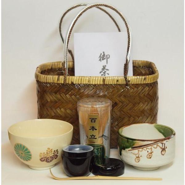 新品　野点籠セット 竹籠入 野点茶道具セット : すいぎょく園 - 通販 - Yahoo