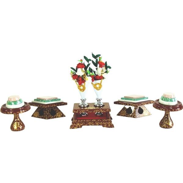 ひな人形 ひな道具 単品 部品 売り 前飾道具 三品道具 三品 赤古代