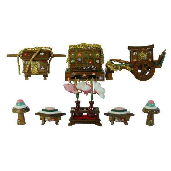 ひな人形 ひな道具 単品 部品 売り 前飾道具 六品道具 古代塗 111668