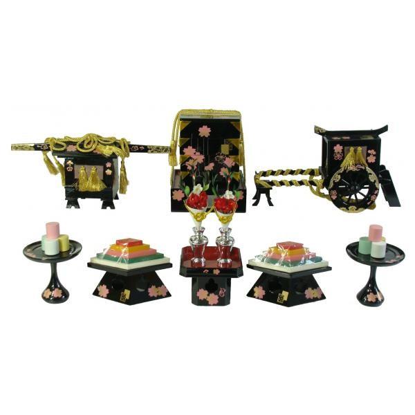 ひな人形 ひな道具 単品 部品 売り 前飾道具 六品道具 桜蒔絵 128871