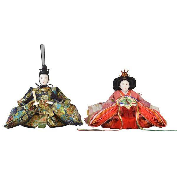 ひな人形 親王単品 DIYひな 京十番 三五 京極 l 116 藍地合わせ紋