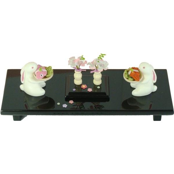 ひな人形 ひな道具 単品 部品 売り 前飾道具 三品道具 三品 中 う-さぎ