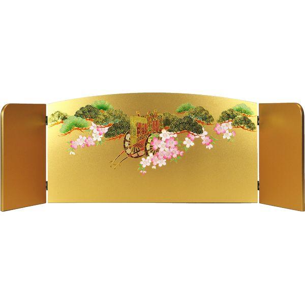 ひな人形 ひな道具 単品 部品 売り 三曲屏風 12号 御所車 160178