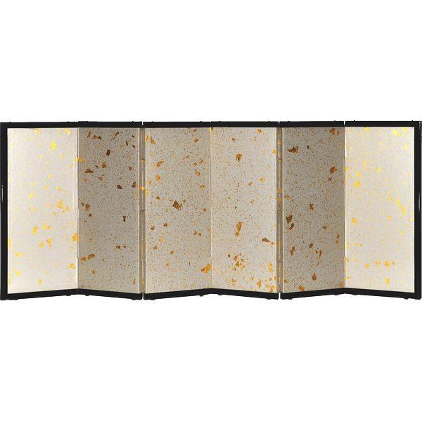 屏風 12号六曲 金砂子 落箔入 高さ37cm ×片幅17cm 160697 : 高田 屏風 12号六曲 金砂子 落箔入 高さ37cm ×片幅17cm 160697 : 高田