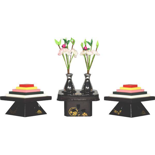 雛人形用 30号二品 金彩雪輪桜 花梨塗 箱型 169003 : 高田卸方屋