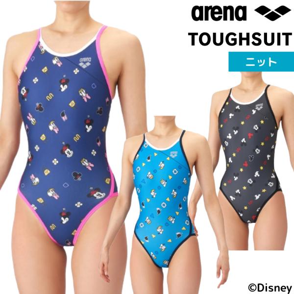 アリーナ（arena） 競泳練習用水着 レディース ミッキー ドナルド