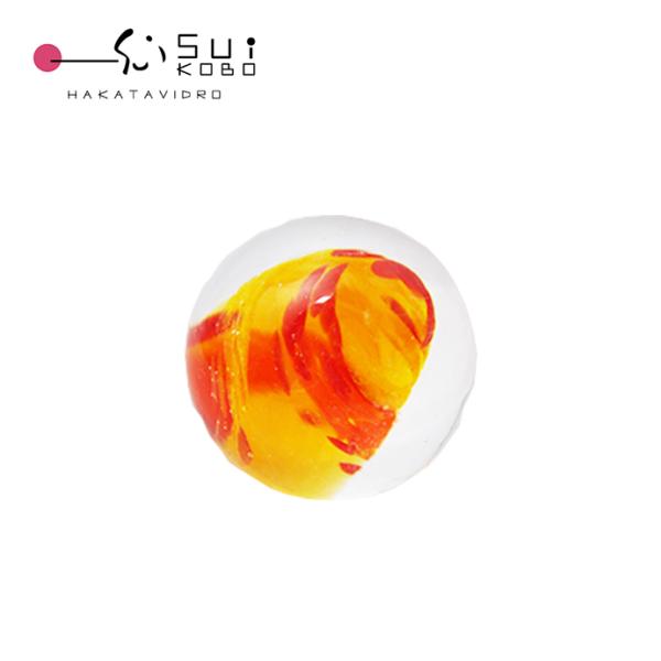 サイズ：約3.5cm(幅)×約3.5cm(高さ)×約3.5cm(奥行)素材：ソーダガラス生産国：日本 Made in JAPAN製作者：粋工房株式会社※びーどろ玉の底は、職人がガラスを巻き取る竿の後を簡単に　研磨したすりガラス状の研磨跡が残...