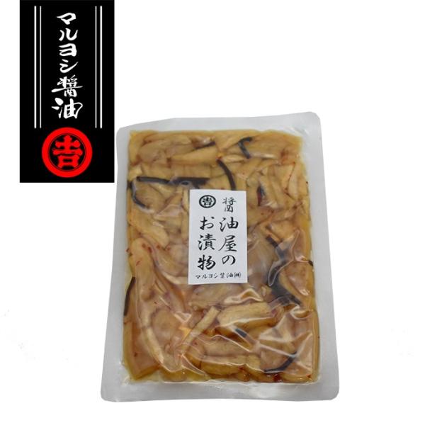 原料の干し大根は宮崎県えびの高原産を使用しております。天日干し乾燥させることで旨味を凝縮させております。保存料は使用せずマルヨシ醤油（本醸造）をベースとした独自の調味液で漬け込みました。ご飯やお酒のお供に最適です。名称：細割しょうゆ漬け内容...