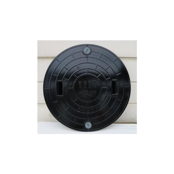 浄化槽用ふた　直径497mm±1.5mmロック付き安全荷重：500kg（乗用車程度）厚み：約22ｍｍ（つばの部分）材質：レジコンカラー：ブラック※他商品との同時購入、同梱発送は出来ません。