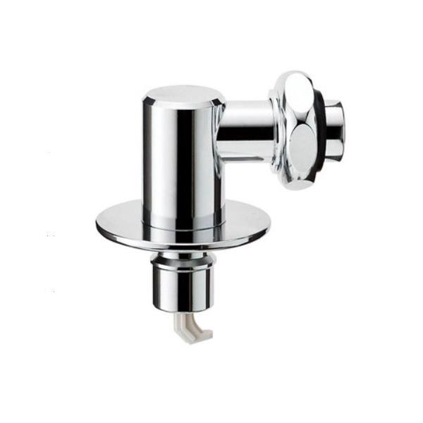 SANEI (三栄水栓) 洗濯機用L型ニップル●曲げ角度90●万一ホースがはずれた場合、瞬時に給水を自動停止。●材質 青銅 注：洗濯機用ニップルを混合栓に使用される場合には、逆流防止のため、逆流防止弁付の器具あるいは湯または水のみでご使用く...