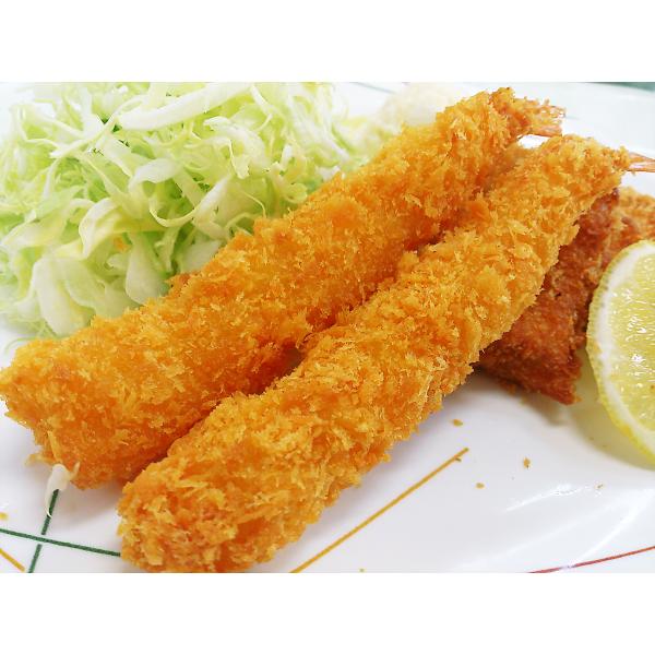 エビフライ８尾×５パックテールブランチをしミックスパン粉を使用しておりますので見た目もグッド♪衣率６５％長さ約１２ｃｍとお弁当にピッタリなサイズです。バイキングなどにもどうぞ。凍ったまま１７０〜１８０℃の油で３〜４分揚げて下さい。内容量  ...