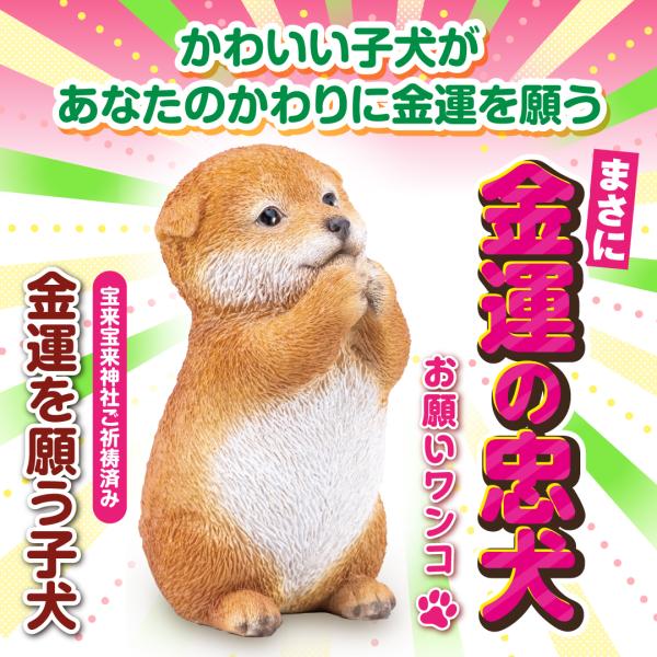 金運を願う子犬】開運 縁起物 犬 置物 インテリア : 水晶院shop - 通販