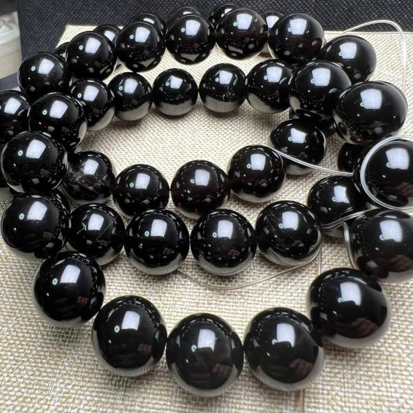 モリオント 12mm  ブレスレット 1本 黒水晶　天然石ブレスレット 送料無料