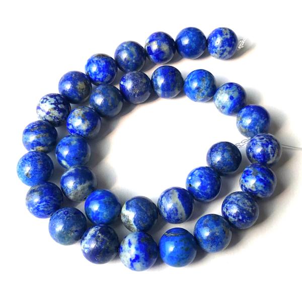 天然 ラピスラズリ 12ｍｍ±0.3ｍｍ連売り ３８cm ブレスレット２本分