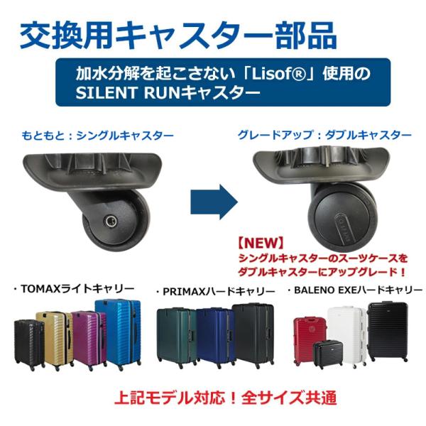 �X�[�c�P�[�X �C���p���i �L���X�^�[���i HINOMOTO�L���X�^�[ TM50 ���a5cm �V���O���L���X�^�[ �_�u���L���X�^�[ �S�T�C�Y����  ������ �p�[�c �ԕi�s�� ���i�摜1