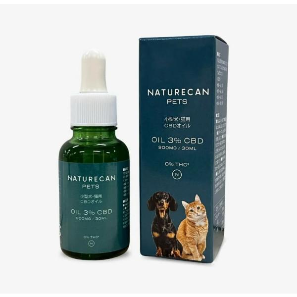 【大容量30ml】ネイチャーカン小型犬・猫兼用 3%CBDオイル　国内製造品にリニューアル