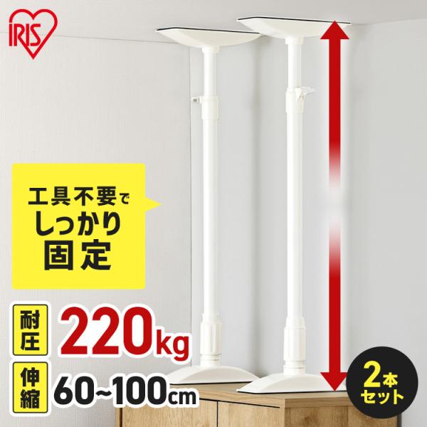 家具転倒防止 突っ張り棒 つっぱり棒 Lサイズ 2本セット 家具転倒防止伸縮棒 家具 固定 災害 防災用品 地震対策 アイリスオーヤマ KTB-60R *