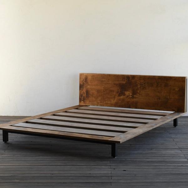 グレイトフルベッド【ダブル】bed アイアン 手作り家具 ウッド 無垢 おしゃれ 北欧 モダン インテリア 寝室 ベッドルーム 男前インテリア 日本製 送料無料