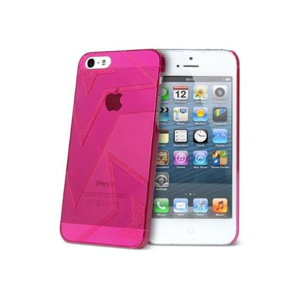 スマホケース カバー iPhoneSE(第一世代) 5 5s AViiQ レッド 赤  ポリカーボネート ハード Star 5 Crystal Case Magenta マゼンタ AV-I5ST-CTMJ